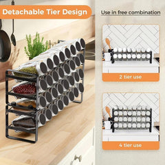 Spice Rack Organizer for Cabinet Storage