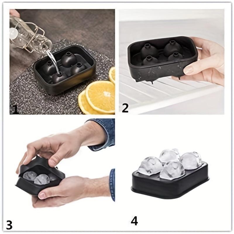 Skull Ice Ball Mold Flexible Ice Cube Trays