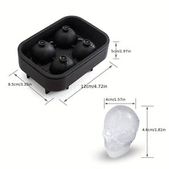 Skull Ice Ball Mold Flexible Ice Cube Trays