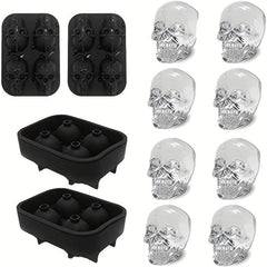 Skull Ice Ball Mold Flexible Ice Cube Trays