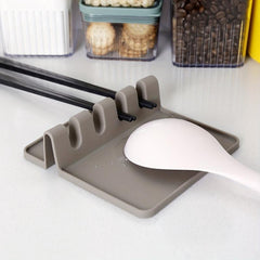 Heat Resistant Silicone Utensil Rest with Drip Pad for Multiple Utensils