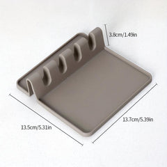 Heat Resistant Silicone Utensil Rest with Drip Pad for Multiple Utensils