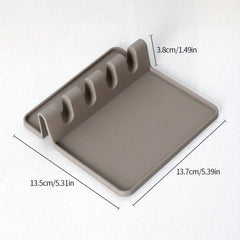 Heat Resistant Silicone Utensil Rest with Drip Pad for Multiple Utensils