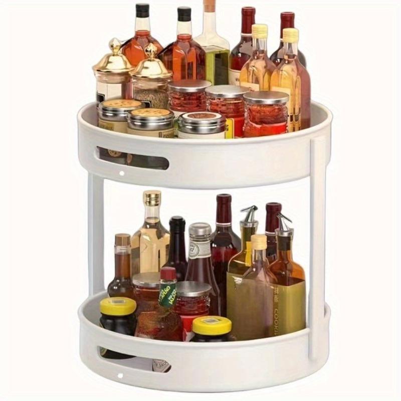 1pc Turntable Organizer Spice Spinner Rotating Seasoning Rack Holder
