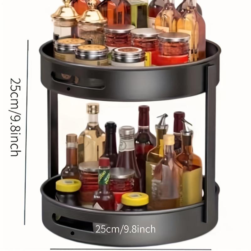 1pc Turntable Organizer Spice Spinner Rotating Seasoning Rack Holder