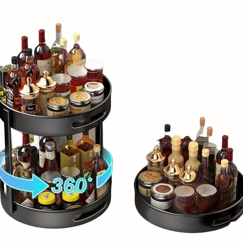 1pc Turntable Organizer Spice Spinner Rotating Seasoning Rack Holder