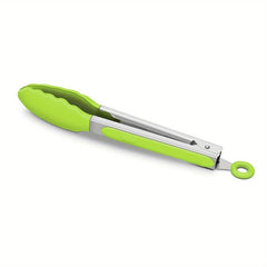 Kitchen Tongs Silicone Tips Stainless Steel BBQ Cooking Grilling Locking