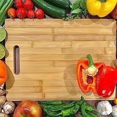 Bamboo Cutting Board for Food Prep Chopping Carving
