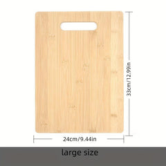 3 Sizes Bamboo Chopping Boards w/ Handles Kitchen Fruit Thawing Square Wood