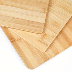 3 Sizes Bamboo Chopping Boards w/ Handles Kitchen Fruit Thawing Square Wood