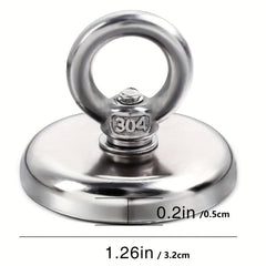 6pcs Neodymium Magnetic Hooks with Holes for Workplace and Home