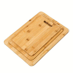 3pc Bamboo Chopping Board Set Easy Grip Handle Kitchen Supplies