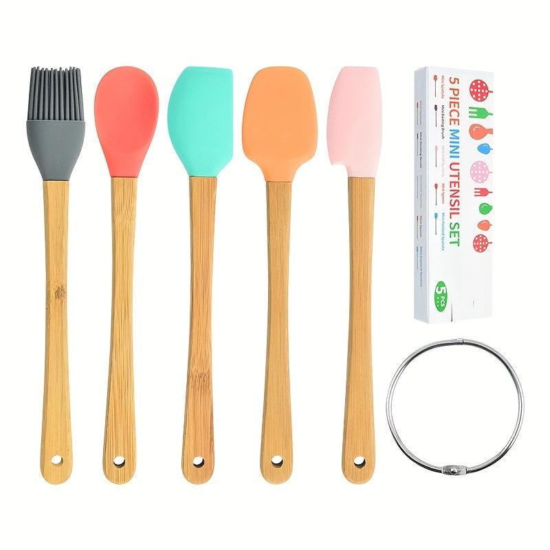 5pcs Silicone Baking Spatulas Cream Spreader Brush Set Kitchen Suppl