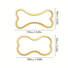 5pcs Yellow Bone Cookie Cutters Biscuit Molds Chocolate Cake Decorating Tools