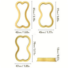 5pcs Yellow Bone Cookie Cutters Biscuit Molds Chocolate Cake Decorating Tools