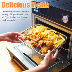 Stainless Steel Fryer Basket Grill Vegetable Cooking Tray BBQ Grill