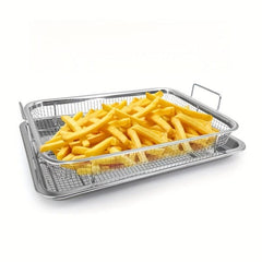 Stainless Steel Fryer Basket Grill Vegetable Cooking Tray BBQ Grill