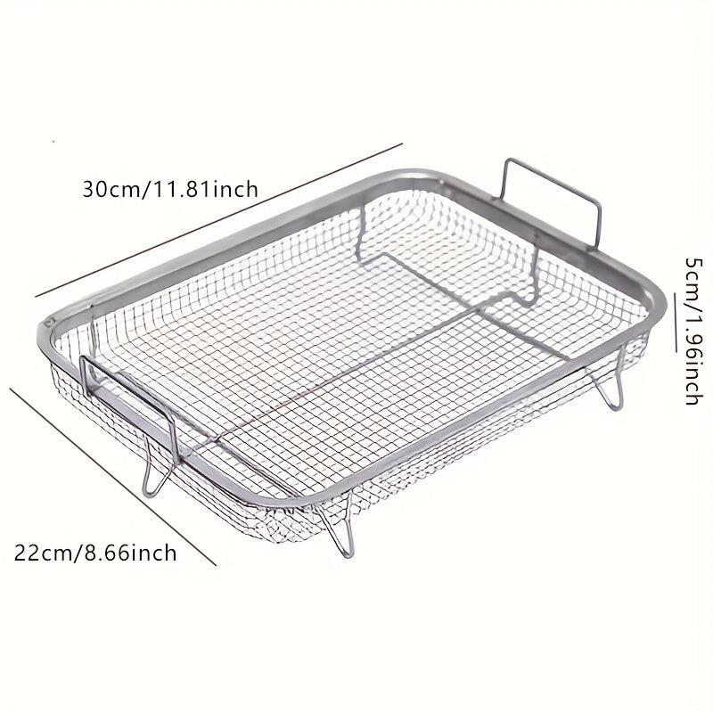 Stainless Steel Fryer Basket Grill Vegetable Cooking Tray BBQ Grill