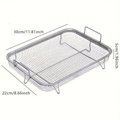 Stainless Steel Fryer Basket Grill Vegetable Cooking Tray BBQ Grill