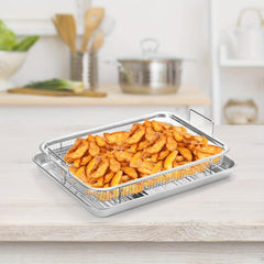 Stainless Steel Fryer Basket Grill Vegetable Cooking Tray BBQ Grill