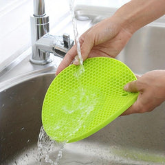 7pcs Silicone Placemat Round Heat Resistant Mat Kitchen Accessories