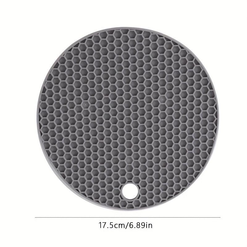 7pcs Silicone Placemat Round Heat Resistant Mat Kitchen Accessories