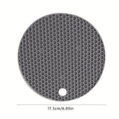 7pcs Silicone Placemat Round Heat Resistant Mat Kitchen Accessories