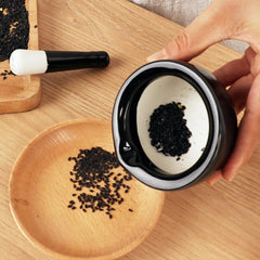 Ceramic Garlic Mortar and Pestle Set for Kitchen