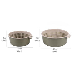 Double Layer Drain Basket Vegetable Washing Basket Colander Basket