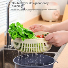 Double Layer Drain Basket Vegetable Washing Basket Colander Basket