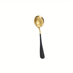 Stainless Steel Long Handle Round Spoon Thickened