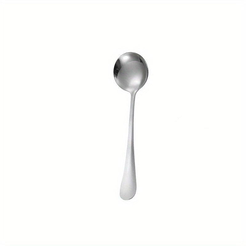 Stainless Steel Long Handle Round Spoon Thickened