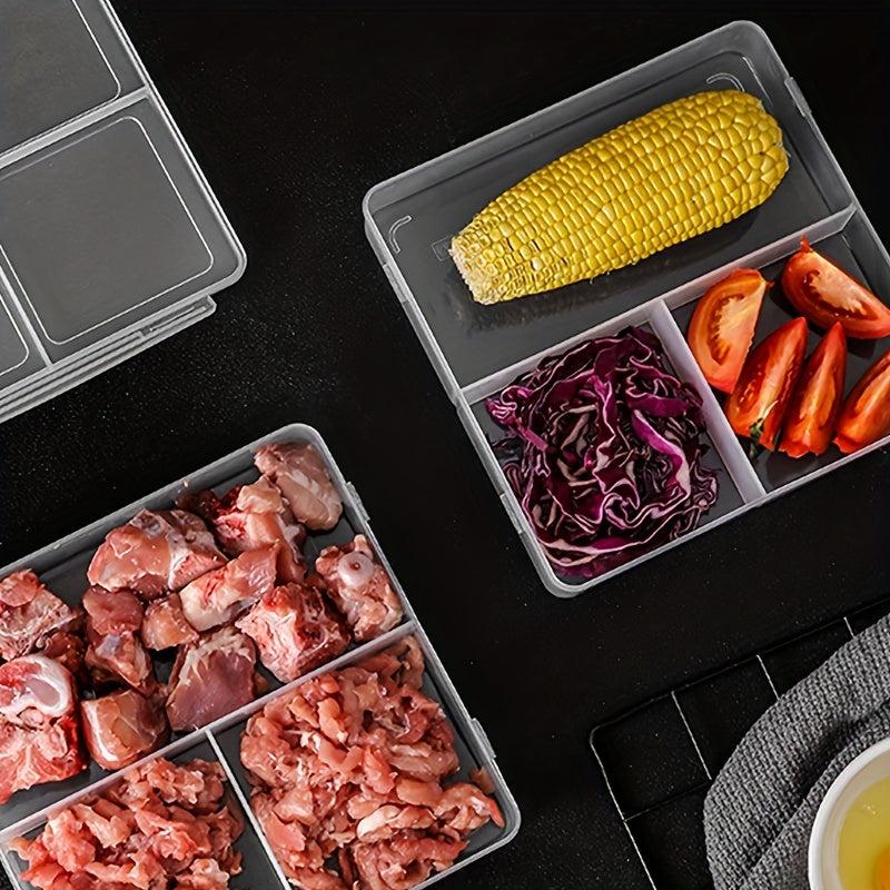 Clear Food Storage Box 3 Compartment Bento Box Lunch Containers