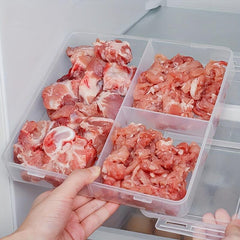 Clear Food Storage Box 3 Compartment Bento Box Lunch Containers