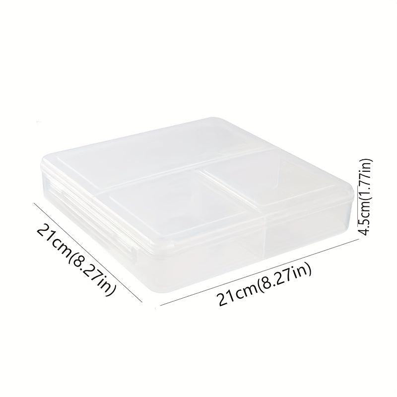 Clear Food Storage Box 3 Compartment Bento Box Lunch Containers