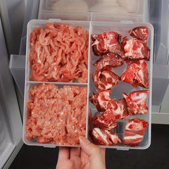 Clear Food Storage Box 3 Compartment Bento Box Lunch Containers
