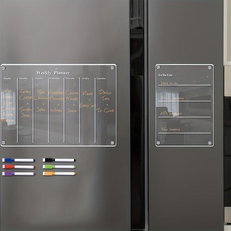 Dry Erase Fridge Magnetic Calendar Board with 6 Markers