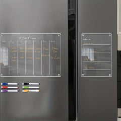 Dry Erase Fridge Magnetic Calendar Board with 6 Markers
