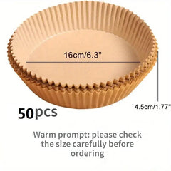 50-100 Disposable Air Fryer Liners 16.0cm Paper Basket Bowls Baking Trays