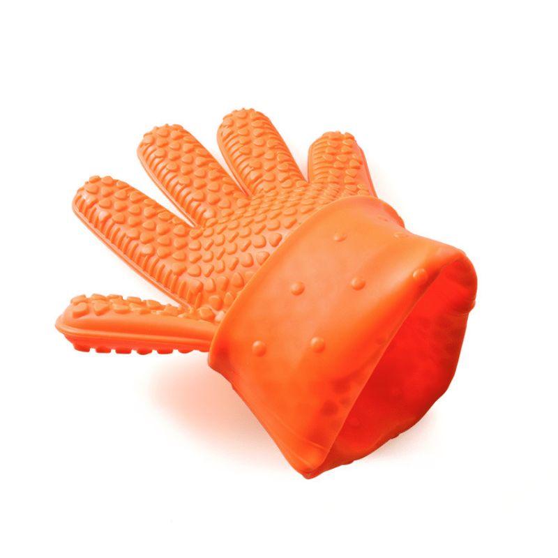 Silicone Grilling Gloves Waterproof BBQ Kitchen Oven Mitts
