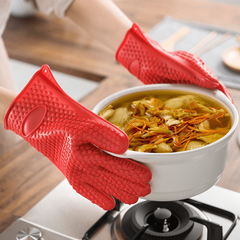 Silicone Grilling Gloves Waterproof BBQ Kitchen Oven Mitts