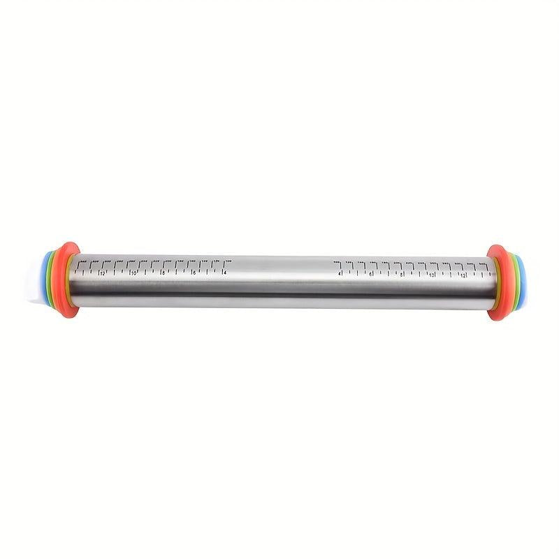 Adjustable Rolling Pin Stainless Steel Dough Roller Kitchen Utensils