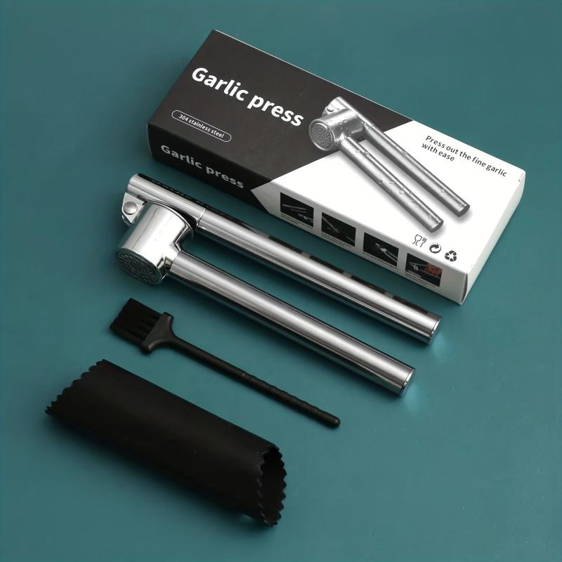 3pcs Stainless Steel Garlic Press Multifunctional Washable Crusher