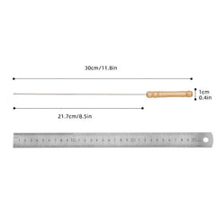 10pcs Stainless Steel BBQ Skewers with Wood Handle
