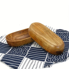 Boat Shaped Wooden Tray for Desserts and Salads