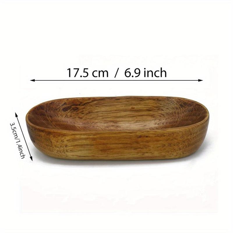 Boat Shaped Wooden Tray for Desserts and Salads