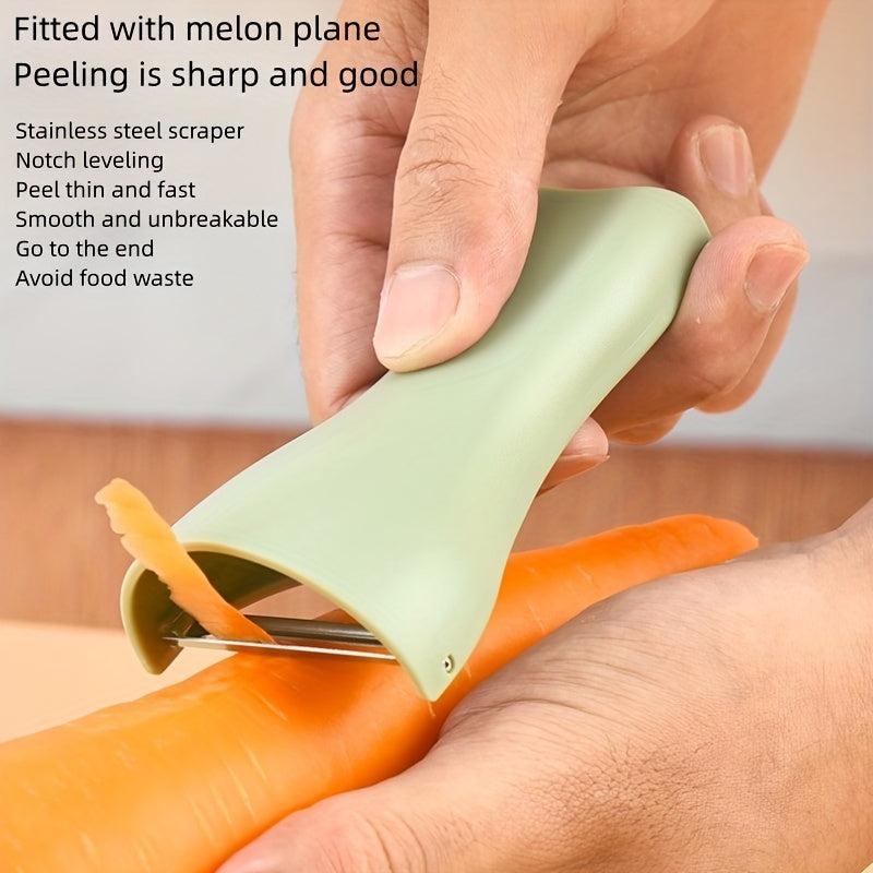 2pcs Kitchen Scissors With Peeler Holder Stainless Steel Melon Planer