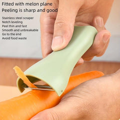 2pcs Kitchen Scissors With Peeler Holder Stainless Steel Melon Planer