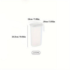 Durable Plastic Water Pitcher with Lid 60 9oz 74 4oz Capacity