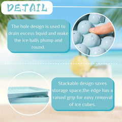 Mini Ice Cube Trays for Freezer Easy Release Chilling Drinks Coffee